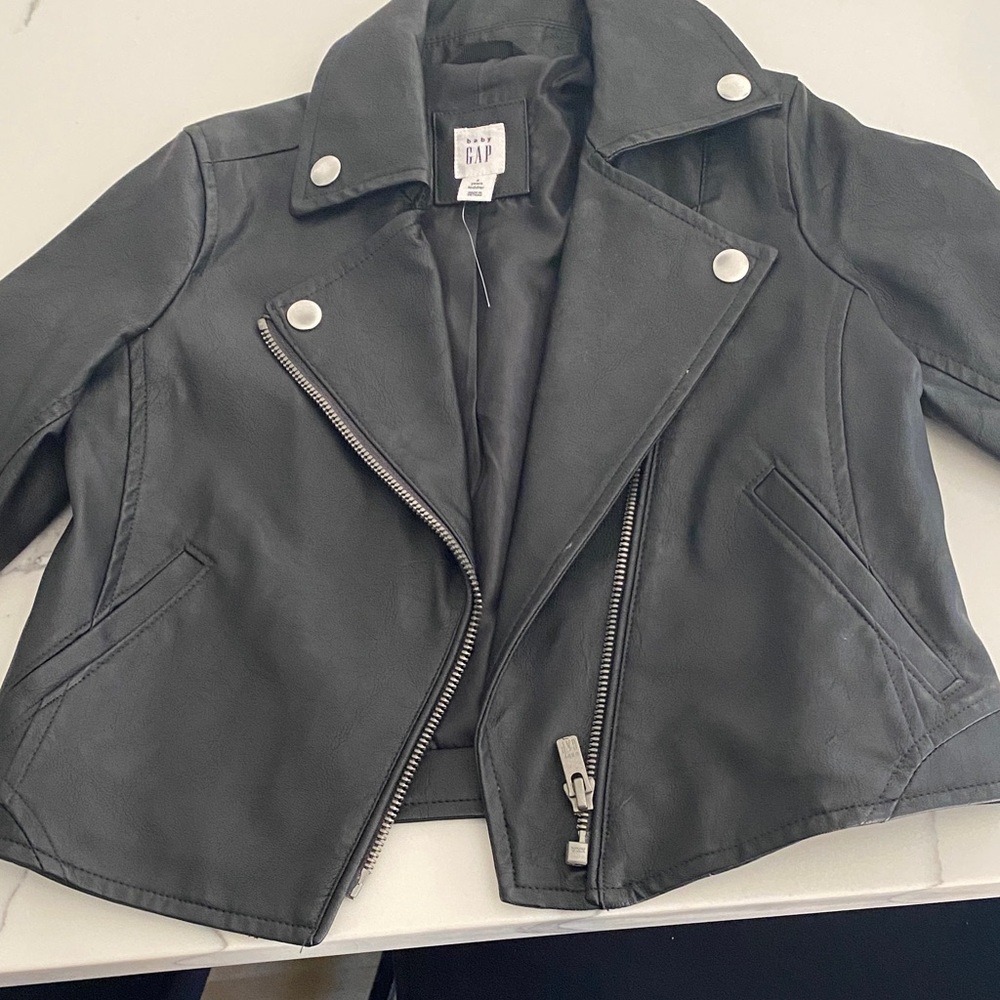 GAP Kids Charcoal Moto Jacket